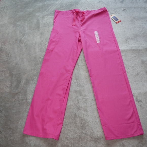 Cherokee Unisex Medium Pink 3 Pocket Cargo Adjustable Drawstring Pants - Picture 5 of 12